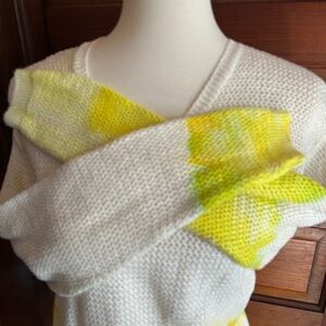 VINTAGE Northern Isles V-Neck Sweater Ice Dyed Sz L